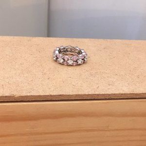 Sterling Silver and CZ encrusted eternity band